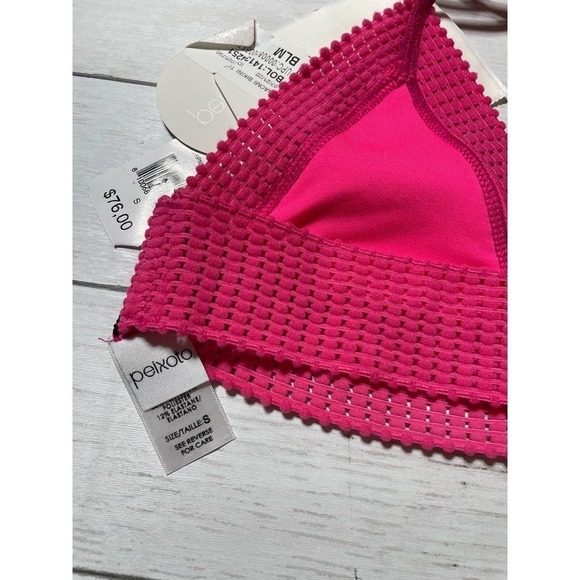 PEIXOTO NAOMI LACE TRIM HALTER BIKINI SWIM TOP - Picture 7 of 9